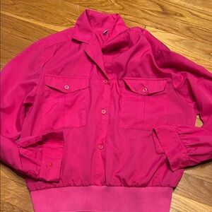 Vintage Objectives Pink Button-Up blouse pit to pit 20”